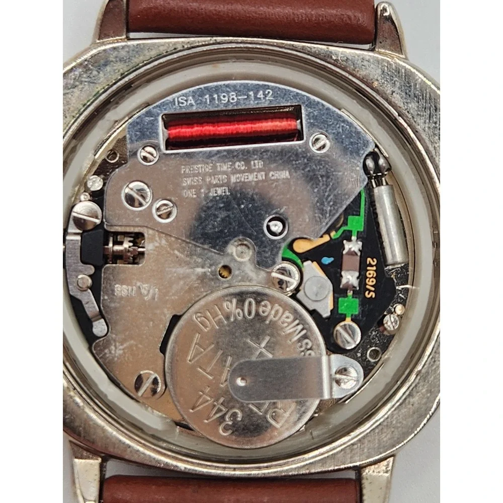 RARE 2005 The Muppet Show Rotating Logo Disc Watch Unisex Brown Leather Band